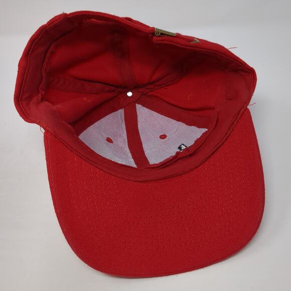 Bimeda Slideback Baseball Cap Red One Size Adjustable Embroidered Vented Holes - Picture 7 of 8